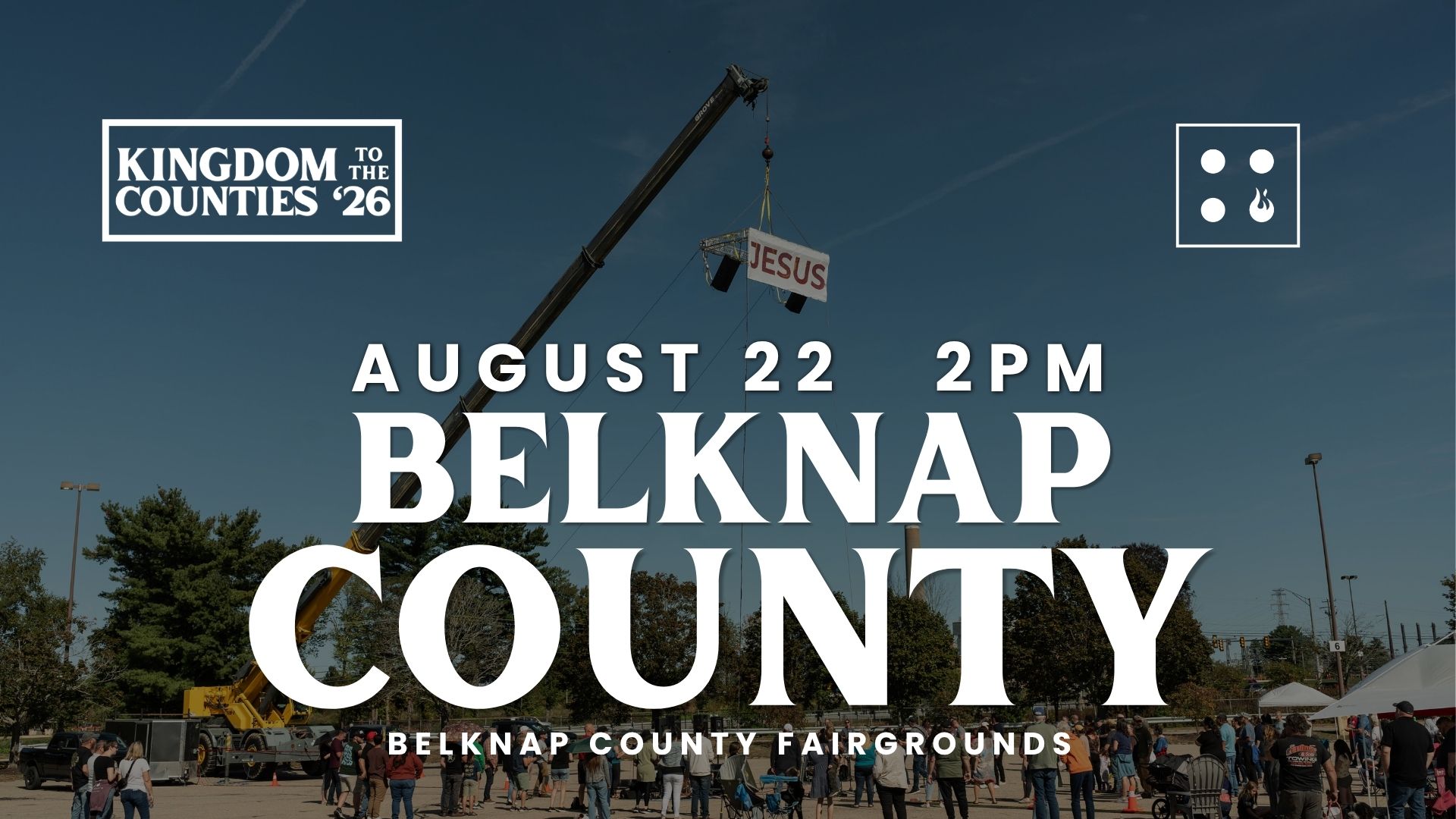 Belknap County wide banner — August 22, 2pm, Belknap County Fairgrounds