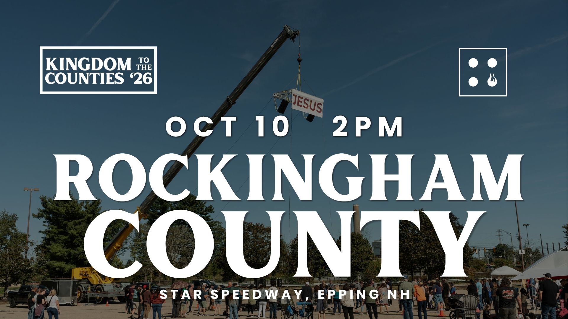 Rockingham County wide banner — Oct 10, 2pm, Star Speedway, Epping NH